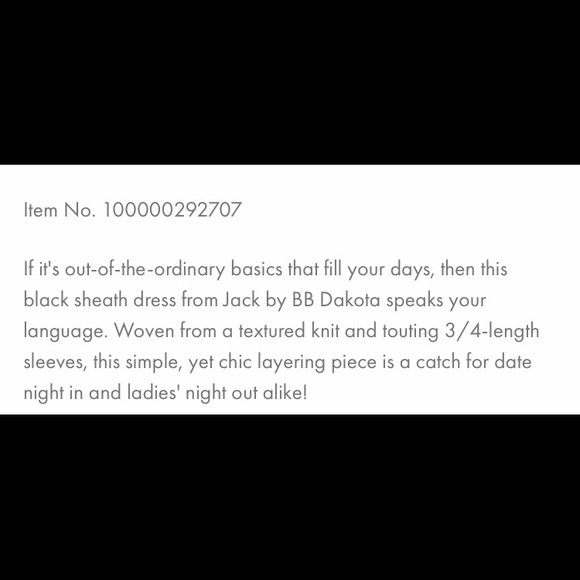 Black Long-Sleeve Dress NWT - Picture 5 of 8